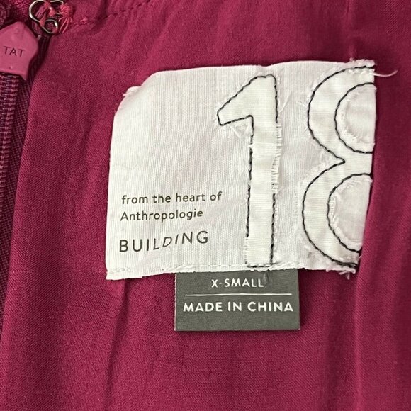 Anthropologie From Heart Of Building 18 Womens Size XS Dark Pink Jumpsuit - Picture 4 of 4